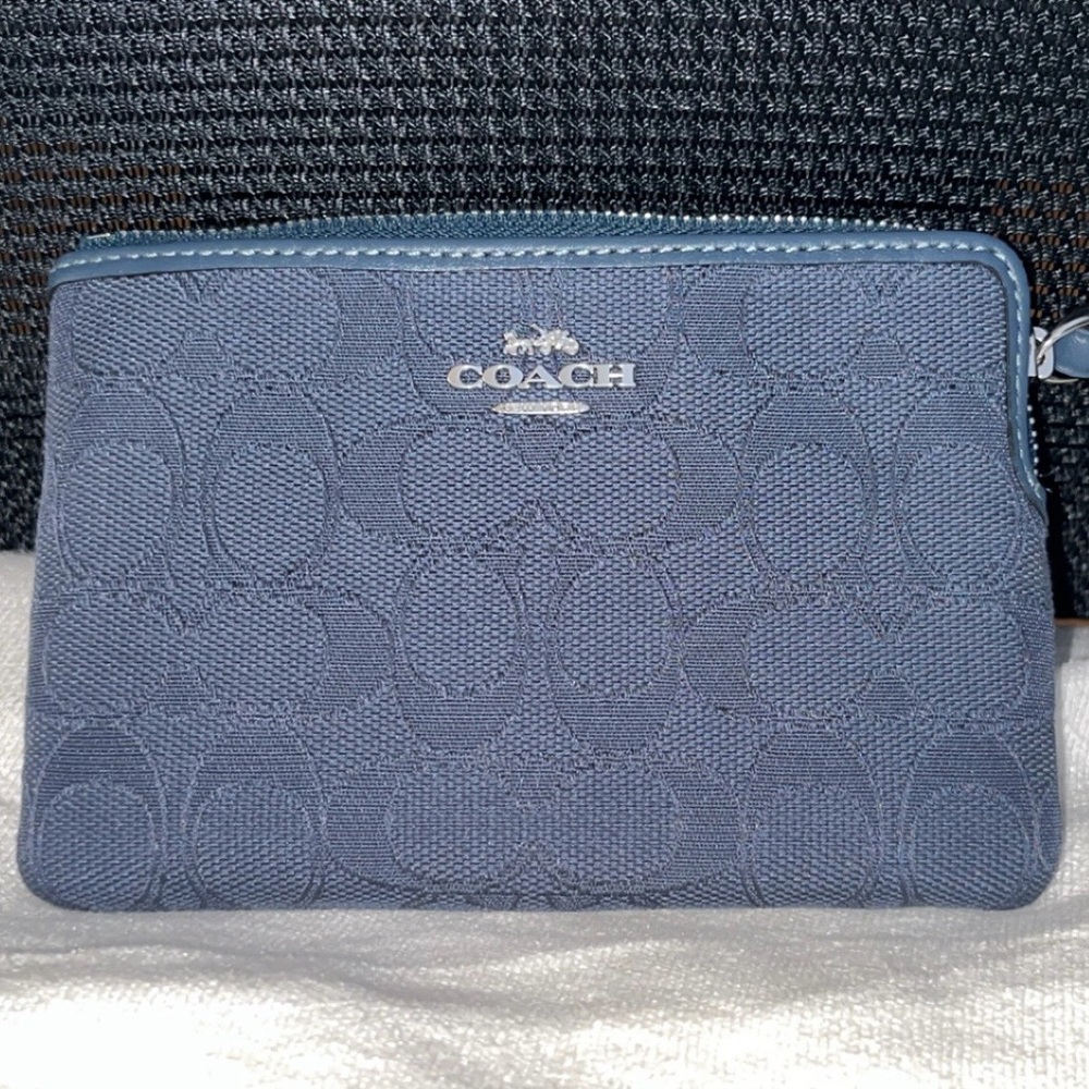 Coach Blue Wristlet